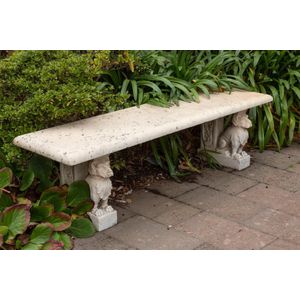 An antique Italian carved marble garden seat, 19th century, 51…