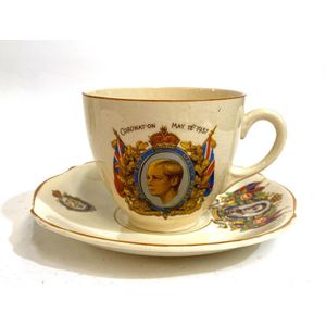 A King Edward VIII Coronation commemorative cup and saucer,…