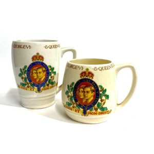 Two King George VI and Queen Elizabeth Coronation commemorative…