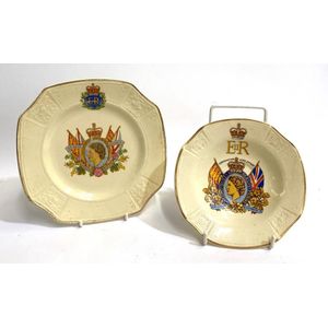 A Queen Elizabeth II, Coronation commemorative plate and bowl.…