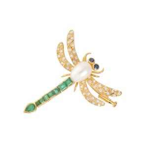 Antique Russian 14K Rose Gold Enamel Spider Brooch With Diamonds