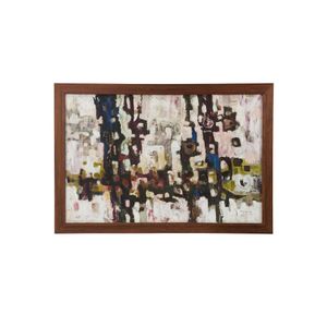Dario Zoureff abstract painting, oil on board. Signed and dated…