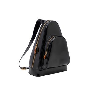 Gucci, vintage sling backpack, styled in black patent leather&hellip;