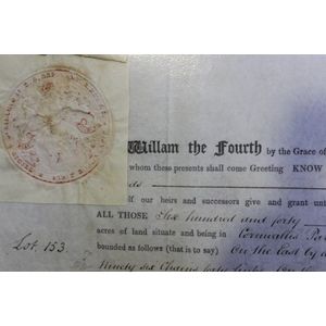 Colonial Tasmanian Land Grant on vellum dated 1837 & signed by…