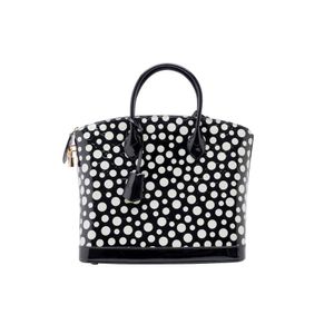 Louis Vuitton Twist Handbag Yayoi Kusama Infinity Dots Epi Leather MM  Print, Red