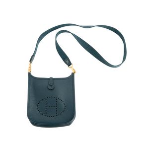 Replica Hermes Evelyne III 29 PM Bag In Blue Lin Clemence Leather