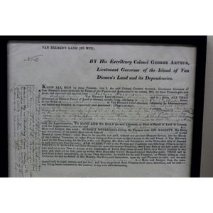 1827 Van Dieman's Land Land Grant signed by Governor George…