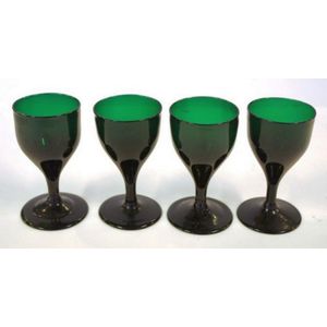 Georgian Wine Glass Bristol Green Rare Cylinder and Basal Knop, English  circa 1815 For Sale at 1stDibs