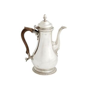 Sterling silver LXV Rococo style coffee pot
