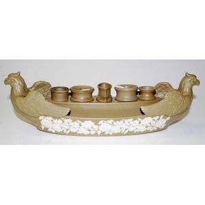 Rare Ridgway stoneware inkstand Circa 1800, with complete…