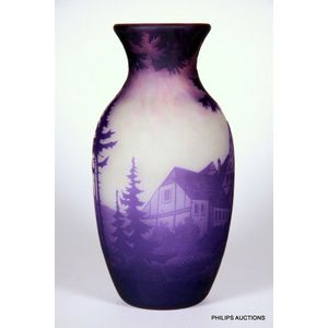 An antique Muller Freres scenic cameo vase, circa 1900, a&hellip;