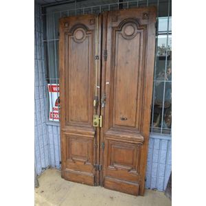 Pair of antique French doors, with original hardware, approx…