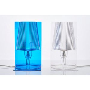 Near Pair of Table Lamps, , moulded transparent plastic, one…