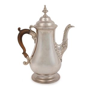 Sterling silver « à la du Belloy » Coffee pot, Paris XIXe siècle -  Ref.108099