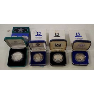 Four RAM proof silver coins comprising of 3x $10 State Series…