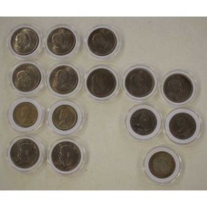 Fifteen cased world coins comprising of 8x British 1965…