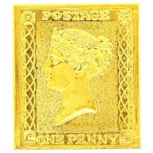 One Penny Jubilee gold stamp, Jubilaumspragung Der Ersten…