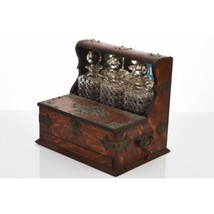 Victorian oak tantalus and games compendium, by Drew & Sons, c.…
