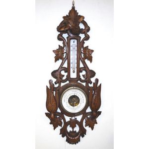 Antique French Victorian Era Hand Carved 23.5 Wall Barometer & Thermo –  Antiques & Uncommon Treasure