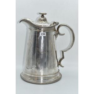 Large silver plate Elkington jug with engraved armorial