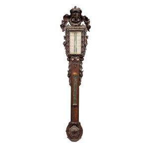 A Victorian oak cased barometer, by Samuel Dunn of Melbourne,…