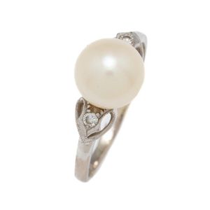 Mikimoto pearl deals and diamond ring