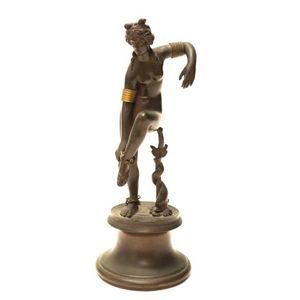 Good antique bronze 'Dancer' figure standing dancer, on bronze…