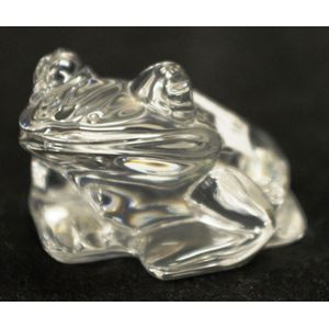 Waterford Crystal frog paperweight marked to base, width 7 cm
