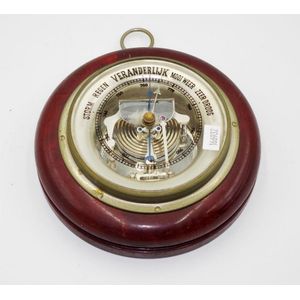 Dutch wood framed wall barometer circular wood framed Dutch…