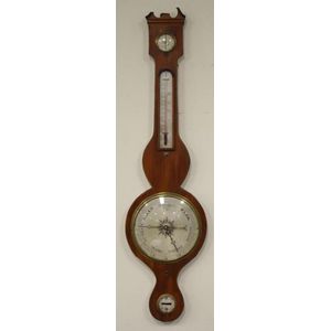Mid 19th century barometer 95 cm high approx, losses to top of…