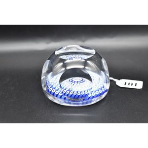 Whitefriars millefiori owl art glass paperweight