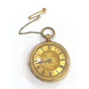 An 18ct yellow gold ladies pocket watch, C.K & Co, London, gold ...