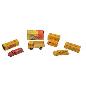 Four Dinky models in original boxes, including no. 435 Bedford…