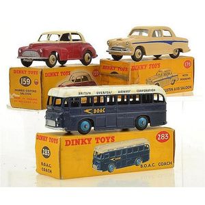 Three Dinky models, including no. 159 Morris Oxford saloon in…