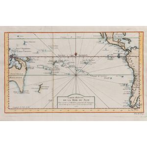 Carte Reduite-De La Mer De Sud 1753., and, Chart of Part of The&hellip;