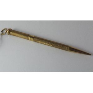 Vintage S.Mordan gold mechanical pencil engine turned…