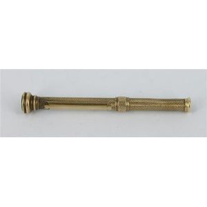 A rolled-gold propelling pencil with bloodstone seal.