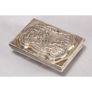 18th Century German Silver Snuff Box with Hunter and Dogs - Snuff ...