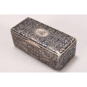 19th century Russian silver niello snuff box, mark 84, Moscow,… - Snuff ...