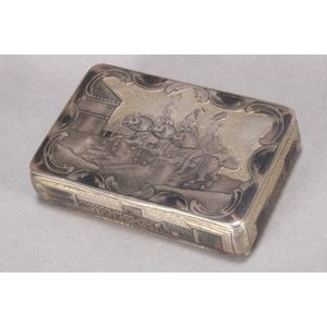 19th century Russian silver and niello snuff box, marked 84,… - Snuff ...