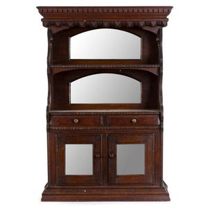 An apprentice sideboard, stained pine and glass, South…