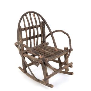 A miniature rocking chair, stick construction, early 20th…