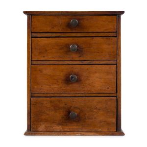 A folk art miniature cabinet, eucalypt and cedar, South…