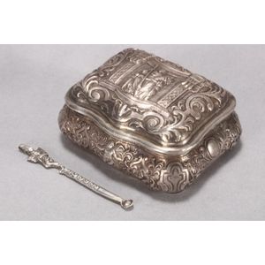 A porphyry and silver snuff box.18th century - Ref.68939