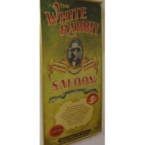 Jack Daniels white rabbit advertising poster, 107 cm x 57 cm…