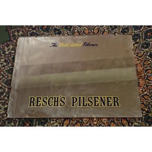 Vintage Resch's Pilsener advertising mirror, 46 cm x 61 cm