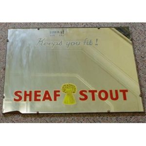 Vintage Sheaf Stout advertising mirror, 'keeps you fit', 46 cm…
