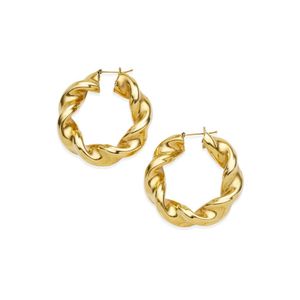 Lana 14K Yellow Gold Square Tube Hollow Hoop Earrings - Bergdorf Goodman