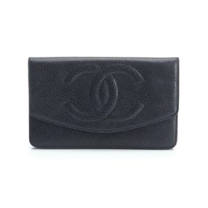 Chanel Caviar Leather French Kisslock Wallet CC-W0128P-0003