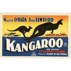'Kangaroo' (1952), small poster (36 x 23 cm) 'Maureen O'Hara,…